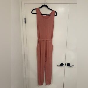 Pink Lily Sleeveless Jumpsuit – Size Small – Dusty Rose
